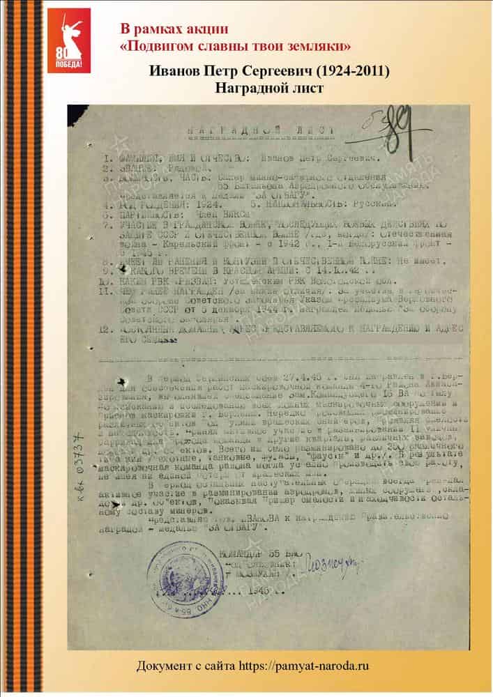Акция Подвигом славны твои земляки